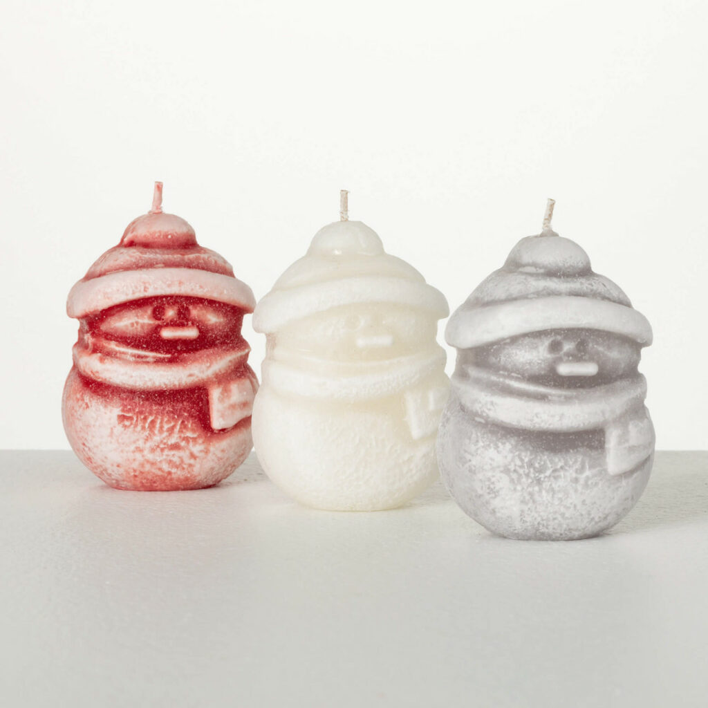 Vance Kitira Jolly Snowman Candle Trio