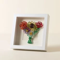 Where Love Grows Framed Wire Bouquet