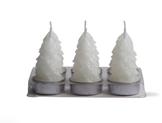 White Spruce Tealight Candles, Set Of 6 White Spruce Tealight Candles, Set Of 6