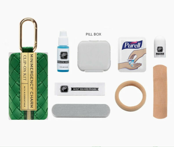 Woven Minimergency Bag Charm - Green 1