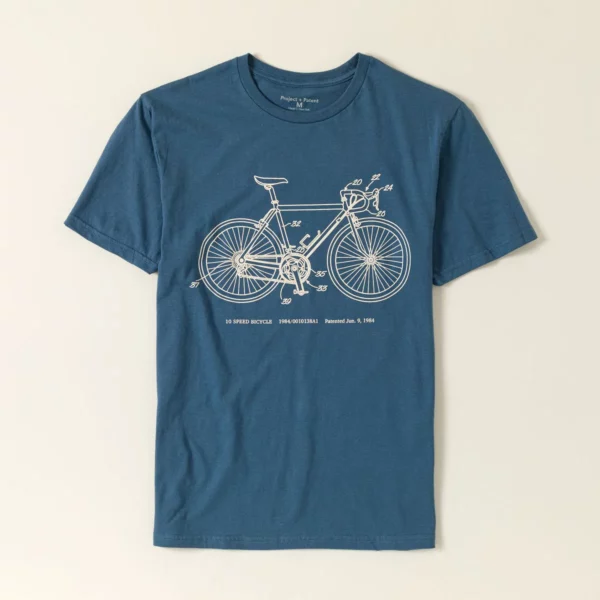 10 Speed Bicycle 1984 Patent Tee 2