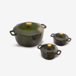 3-piece Enameled Cast Iron Dutch Oven Set