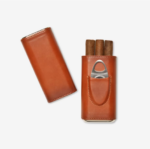 Ashton 3-cigar Leather Case & Cutter 2