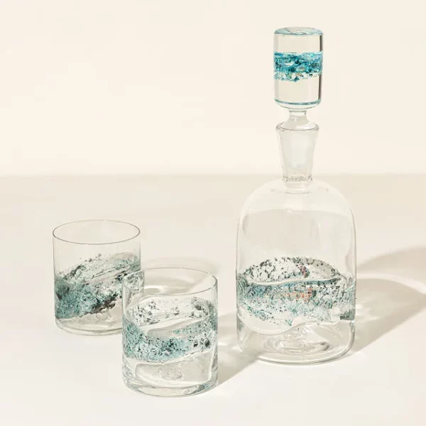 Blue Copper Ribbon Barware 2