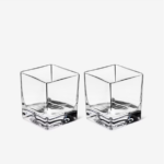 Braque Square Crystal Rocks Glasses - Set Of 2 1