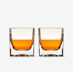 Braque Square Crystal Rocks Glasses - Set Of 2