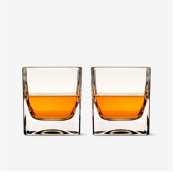 Braque Square Crystal Rocks Glasses - Set Of 2