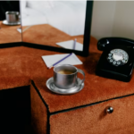 Brushed Steel Mug And Saucer 2