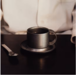 Brushed Steel Mug And Saucer 4