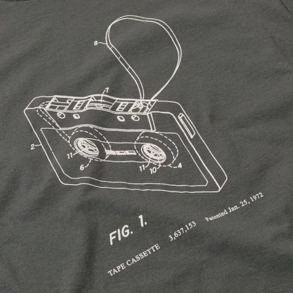 Cassette Tape 1972 Patent Tee 1