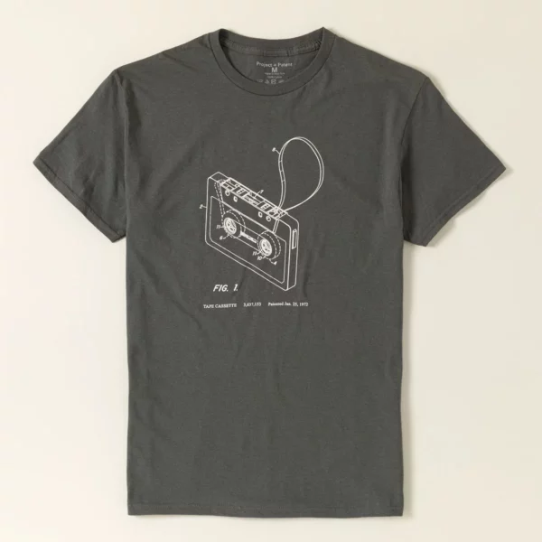 Cassette Tape 1972 Patent Tee 2
