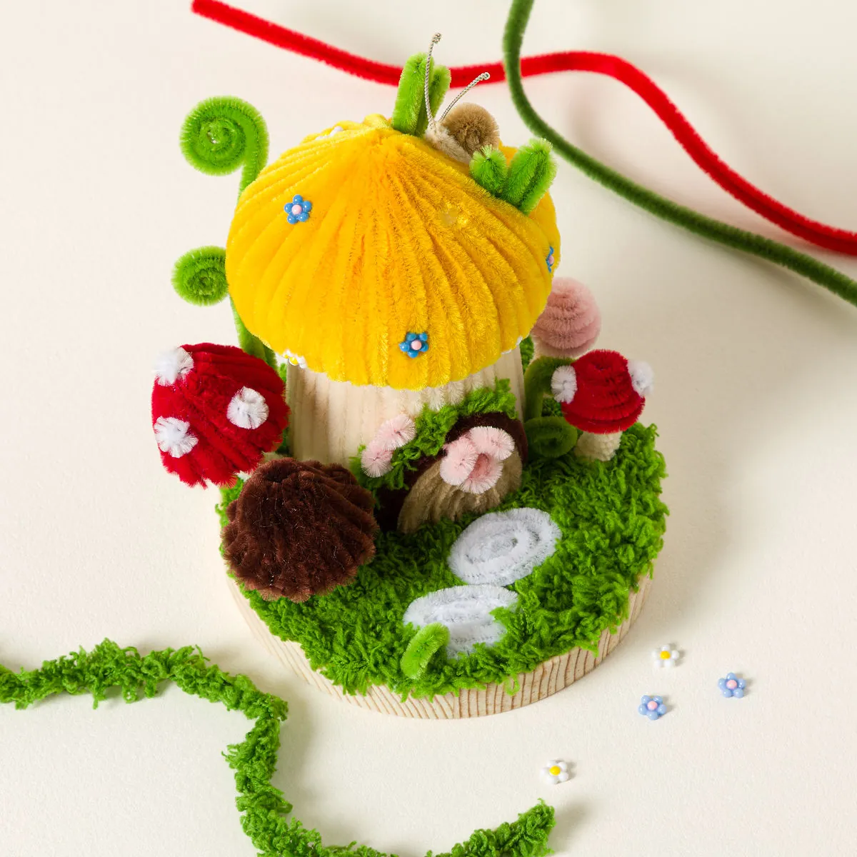 Chenille Mushroom House Diy Kit Chenille Mushroom House Diy Kit