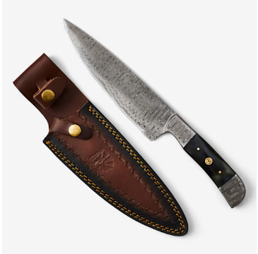 Damascus & Bull Horn Chef's Knife
