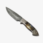 Damascus Bull Horn Hunting Knife 1