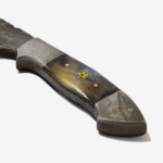 Damascus Bull Horn Hunting Knife 2