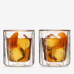 Double Walled Insulated Whiskey Rocks Glasses - Set Of 2