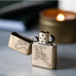 Engraved Tiger Brass Lighter 3