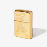 Engraved Tiger Brass Lighter1