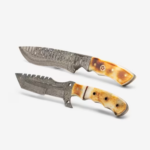 Flamed Vanguard Damascus Knife Set 1
