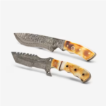 Flamed Vanguard Damascus Knife Set 6