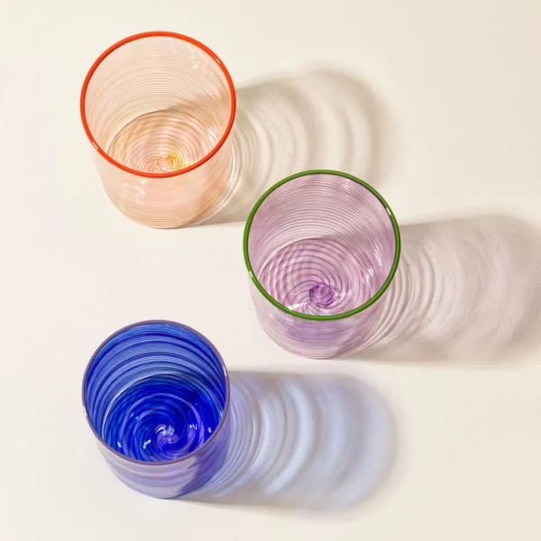 Handblown Glass Spiral Twist Cup 2