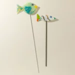 Handmade Glass Garden Stakes - Fish 2