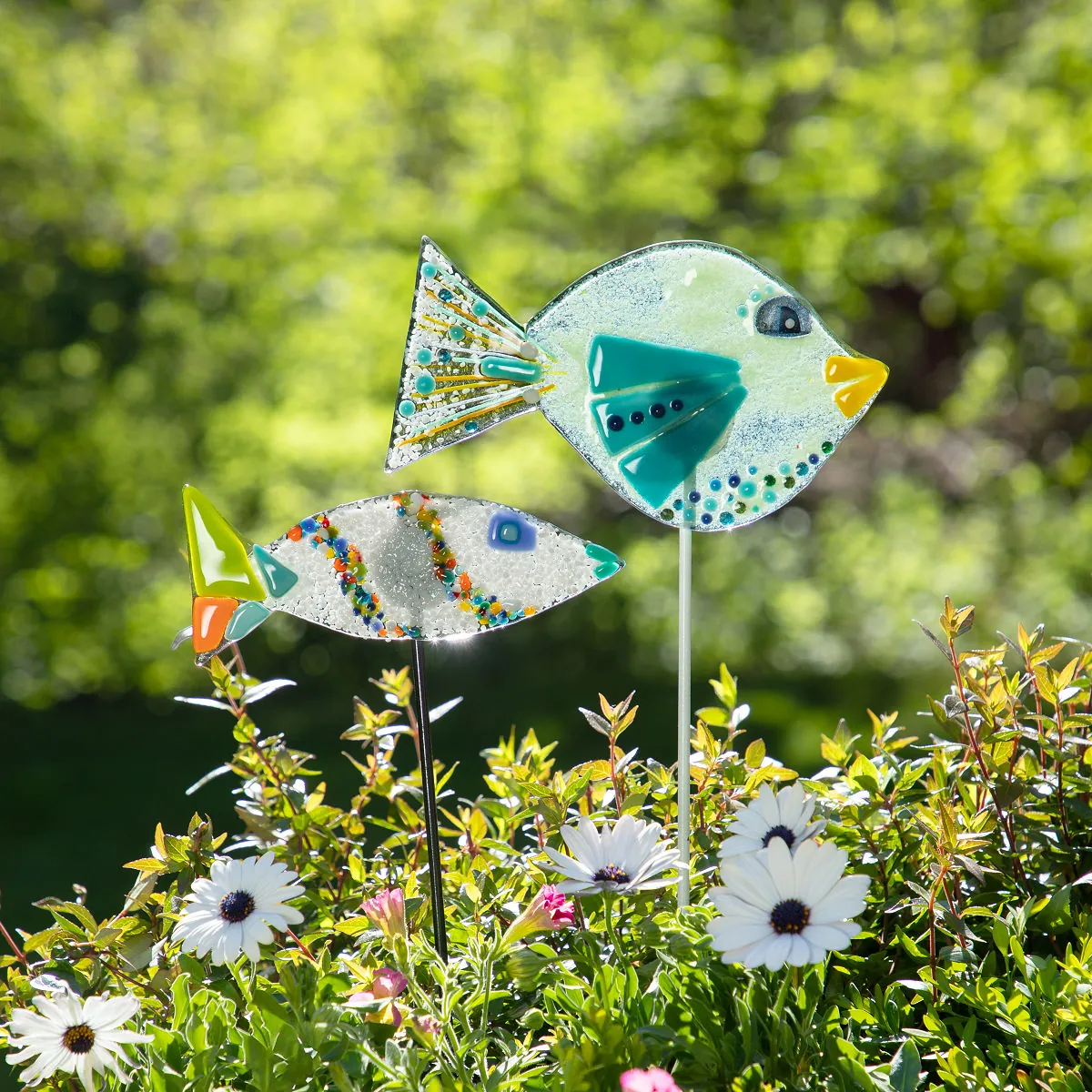 Handmade Glass Garden Stakes - Fish Handmade Glass Garden Stakes - Fish