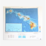 Hawaii Islands 1971 3d Raised Relief Map