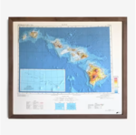Hawaii Islands 1971 3d Raised Relief Map 2