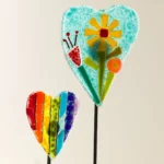 Heart Of Glass Garden Stake 1