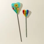 Heart Of Glass Garden Stake 2