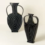 Hypnotic Lines Art Vase 3