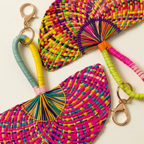 Iraca Palm Fan Bag Charm 1