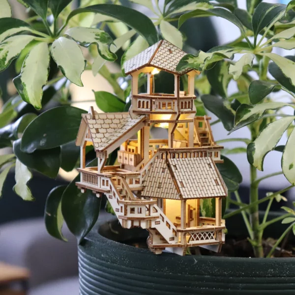 Light Up Plant Treehouse Build Kit 4