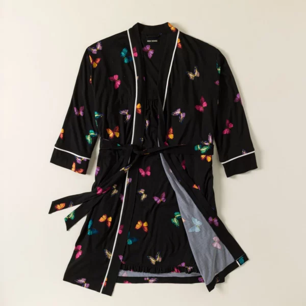Midnight Butterfly Chemise & Robe Set 1