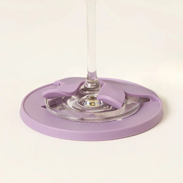 No Spill Wine Glass Coasters - Set Of 4 1