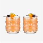 Pacific Crystal Tiki Lowball Tumblers