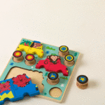 Puzzle & Roll Wooden Vehicle Toddler Puzzle 1