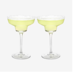 Raye Angled Crystal Margarita Glasses - Set Of 2