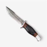 Red And Black Damascus Knife 2