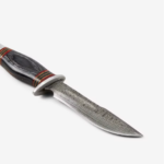 Red And Black Damascus Knife 3