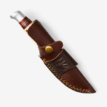 Red And Black Damascus Knife 4