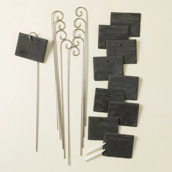 Reusable Slate Plant Labels - Set Of 10 2