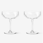 Seneca Faceted Crystal Coupes - Set Of 2