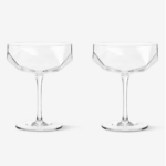 Seneca Faceted Crystal Coupes - Set Of 2