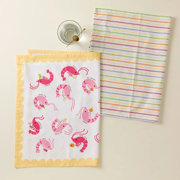 Shrimp Cocktail Tea Towel Set 1