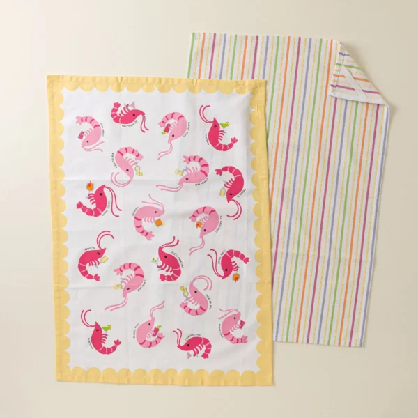Shrimp Cocktail Tea Towel Set 2