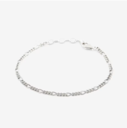 Silver Figaro Bracelet