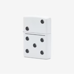 Sleek Matte Black Domino Pocket Lighter