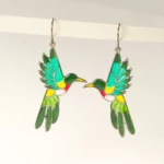 Stained Glass Hummingbird Earrings